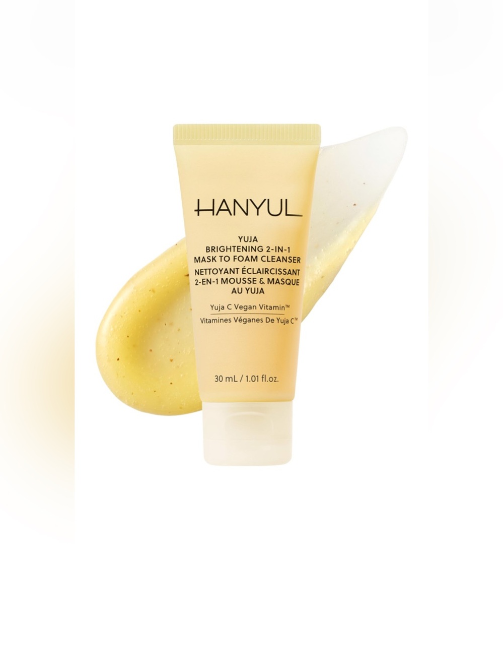 🌸HANYUL Yuja Brightening 2-in-1 Mask to Foam Cleanser w/ Vitamin C Mini 30 mL